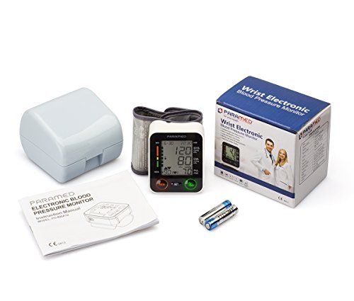 PARAMED Automatic Wrist Blood Pressure Monitor: Blood-Pressure Kit of Bp Cuff + 2AAA and Carrying case - Irregular Heartbe...