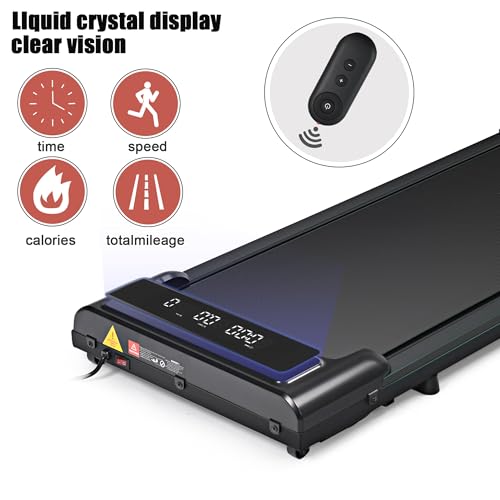 Under Desk Treadmill, Walking Pad 300 lb Capacity, Desk Treadmill for Home Office, 2.5HP Low Noise Walking Treadmill Pad w...