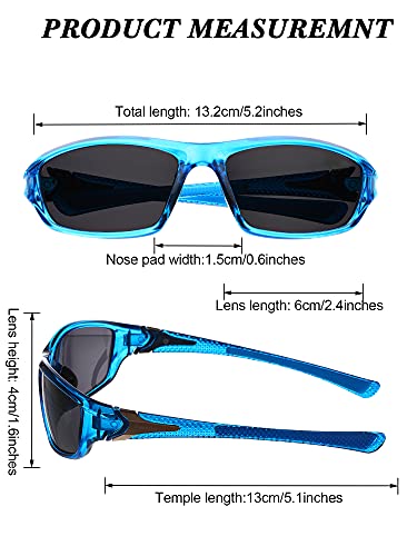 Frienda 6 Pack Polarized Sport Sunglasses for Men Multipack Fit over Glasses Pack Lot Set Men's Sport Fishing Eyeglasses