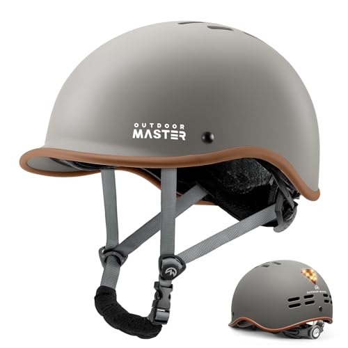 OutdoorMaster Bike Helmet for Adults,Adjustable Cycling Helmet with Light for Men & Women - Safety Certified for Bicycle S...
