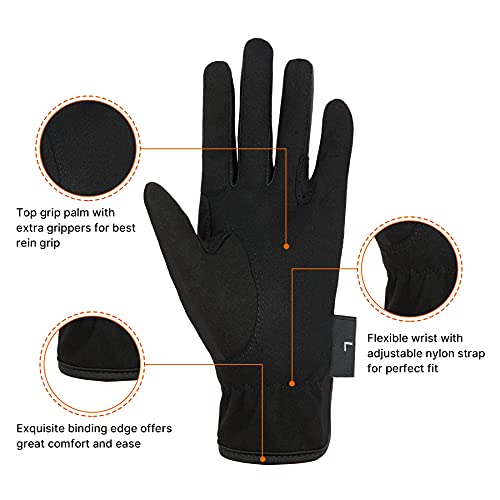 Amoy Kids Horse Riding Gloves Breathable Children Equestrian Horseback Anti-Slipping Boys & Girls Youth Outdoor Biking Cyc...