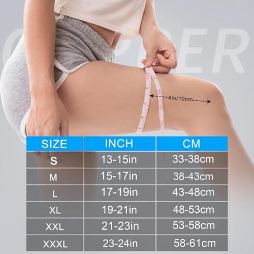 JHVW Copper Knee Brace for Women Men 2-Pack, Knee Compression Sleeve with Straps, Knee Braces for Knee Pain, Knee Support ...