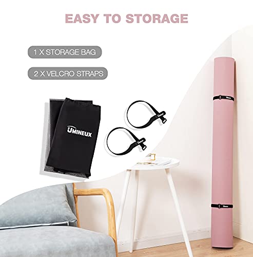 UMINEUX Large Yoga Mat for Men and Women 1/4 & 2/5 Inch Extra Thick TPE Fitness Mat for Home Gym Workout, Non-Slip, Eco Fr...