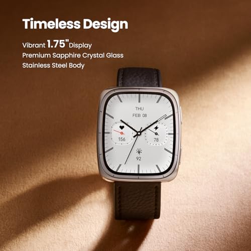 Amazfit Active 2 Premium Smart Watch Fitness Tracker (Square) for Android & iPhone, 10 Day Battery, Water Resistant, GPS M...