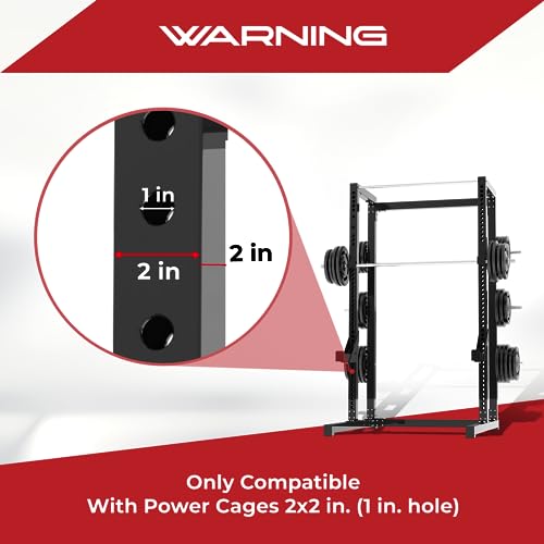 Yes4All 500 LBS Capacity - Dip Bars for 2x2 with 1" Hole Power Cage, Squat Rack Attachments - Multi-Grip Handles Dip Attac...