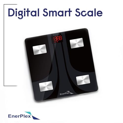 EnerPlex Fit 2020 Model Bluetooth Body Fat Scale, Weight Scales Digital Smart Body Composition Wireless Analyzer BMI Scale...