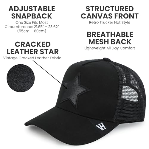 VINTAGE HAVANA Trucker Hats Women | Mesh Adjustable Snapback Hat | Men & Women Cute Trendy Fashion Baseball Cap