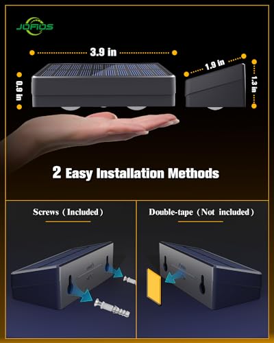 JOFIOS Solar Fence Lights 12 Pack, 50 Lumens Outdoor Fence Solar Lights with 12 Modes RGB Color Glow LED Solar Lights Outd...