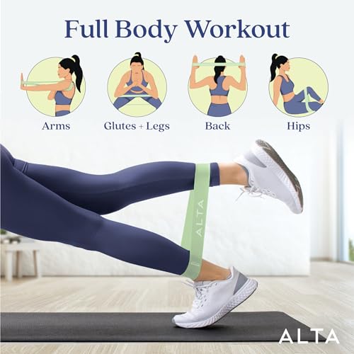 ALTA Mini Loop Bands for Exercise - Premium Durable Latex - Small Resistance Bands for Women, Booty Bands for Working Out,...