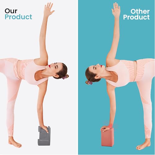 Ergo Yoga Blocks, Relieve Wrist Pain, Improve Comfort and Grip, Contoured Design, Pilates Exercise Balance & Stretching