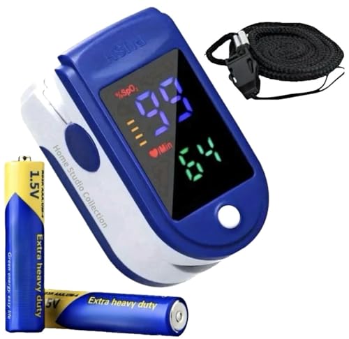 Finger Pulse Oximeter Larger Display Blood Oxygen Monitor with Batteries and Lanyard Included Fingertip Pulse Oximeter Col...