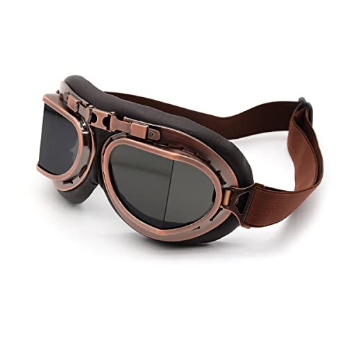 kucehiup Vintage Aviator Goggles Motorcycle Goggles