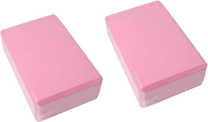 Doefo Yoga Blocks 2 Pack, Non-Slip EVA Foam Yoga Block, Pilates Block, Workout Blocks for Stretching, Meditation, Stable H...