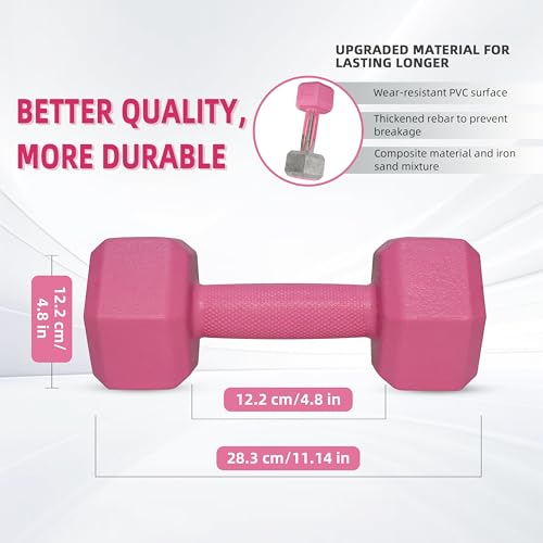 ZTTENLLY Dumbbell Hand Weight Sets 5/10/15/20/25/36lbs - 5 Colors Options - Exercise & Fitness Free Weights for Women & Me...