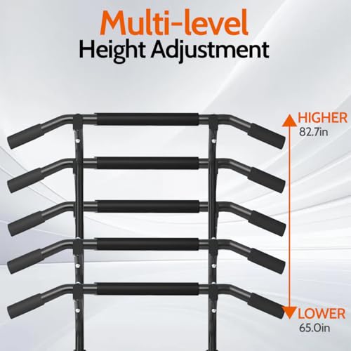 Power Tower Pull Up Dip Station Adjustable Height Multifunctional Home Strength Training Fitness Exercise Equipment, Simpl...