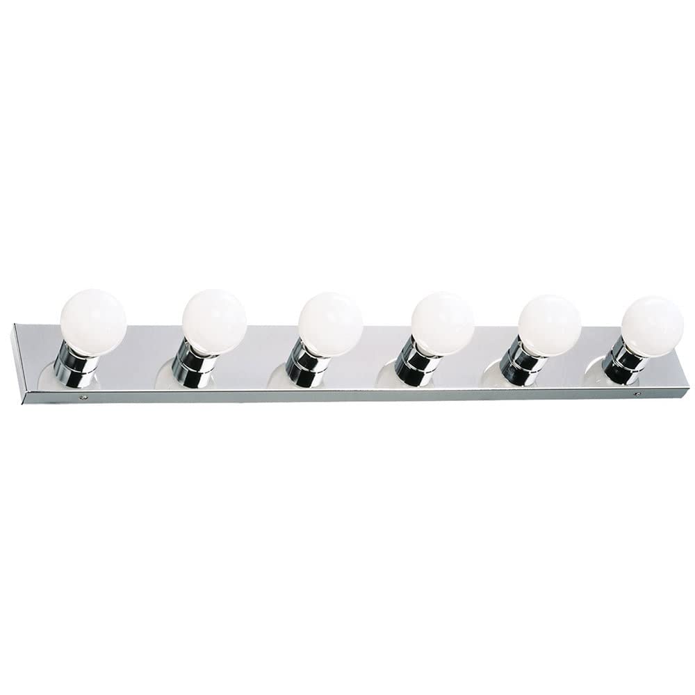 Design House 500942 6-Light Vanity Light, Steel, Polished Chrome