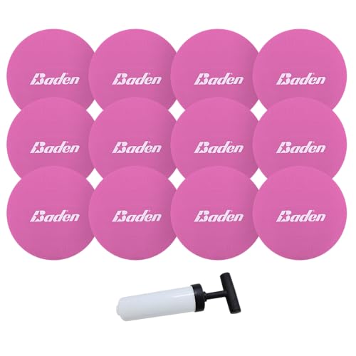 Baden 4 inch Mini Volleyball 12-Pack with Pump for Team Gift, Award, and Pool Friendly