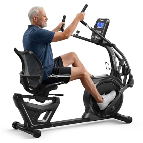 MERACH Recumbent Exercise Bikes for home, Light Commercial High-end Recumbent Bike for Seniors Adults, Magnetic Recumbent ...