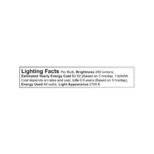 Satco S3253 Medium Frosted Light Bulb, 5.00 Inches, Glass, 1 Count