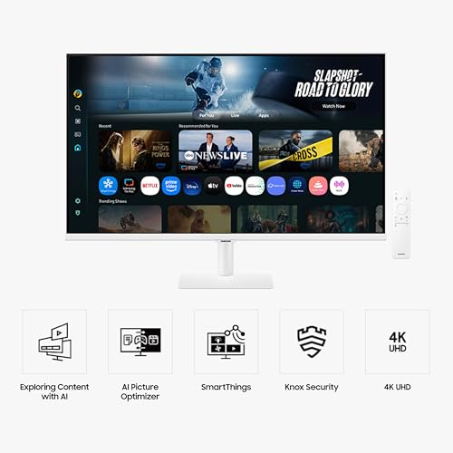 Samsung 32” Smart Monitor M7 (M70F) 4K UHD Display, Samsung Vision AI, Smart TV Apps, Gaming Hub, USB-C, HDMI and USB-A, W...