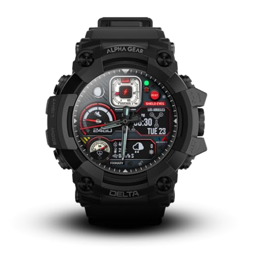 ALPHAGEAR Delta Smartwatch for Men, Military Smart Watch, Sports Fitness Tracker Watch with 1.45" HD Screen, 14 Days Batte...