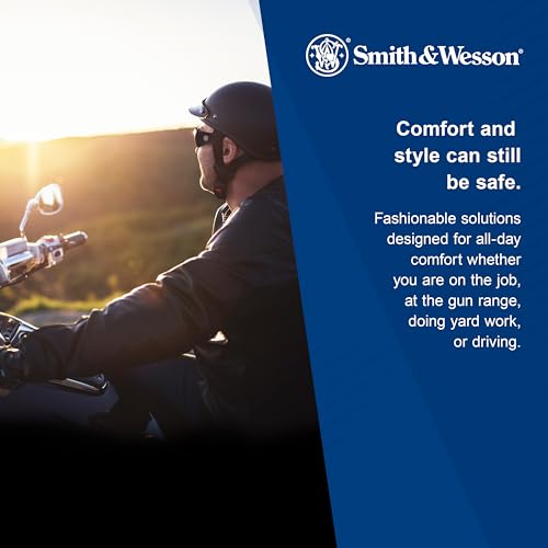 Smith & Wesson Elite Safety Glasses (21303), Smoke Lenses, Black Frame, Unisex Sunglasses for Men and Women