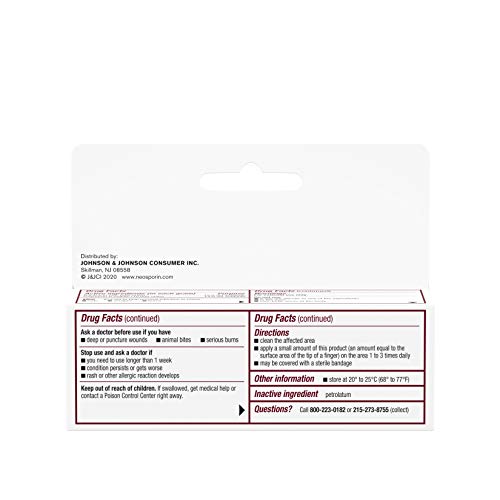 Polysporin First Aid Topical Antibiotic Skin Ointment with Bacitracin Zinc & Polymyxin B Sulfate, for Infection Protection & Wound Care, Neomycin-Free, Travel Size, 0.5 oz