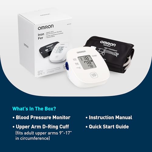 OMRON Iron Blood Pressure Monitor for Home Use & Upper Arm Blood Pressure Cuff - #1 Doctor & Pharmacist Recommended Brand...