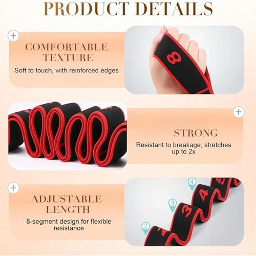 Fitness Resistance Bands with Handles, Fitness Resistance Band for Stretching and Yoga, Fashion Puller Exercise, Adjustabl...