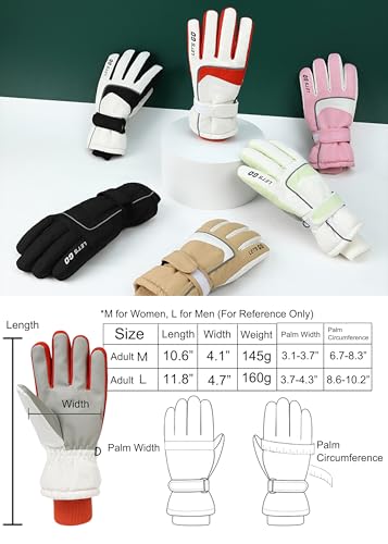 Bawnhaw Winter Ski Gloves Women Men Waterproof Touchscreen Cold Weather Windproof Anti-Slip Warm Snow Gloves for Cycling
