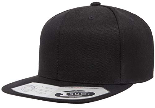 Flexfit Men's 110 Classic Snapback Baseball Cap, Black, One Size