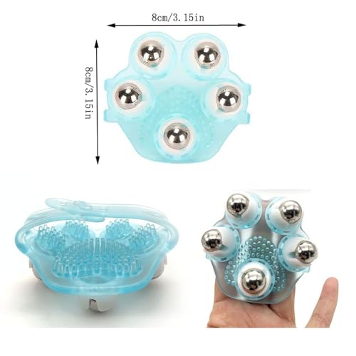 DeaHea Manual Massage Ball Roller Small Handheld Massage Therapy and Relax Tool Body Massager Gloves Leg Massage Tools for...