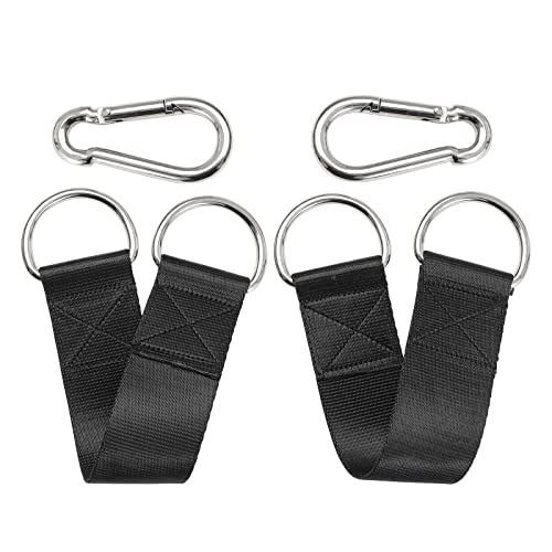 PANTIK Pair of Outdoor Hanging Straps with carabiner Holds 150kg/ 330lbs Straps Hanging Kit Hooks for Camping, Door Bar, G...