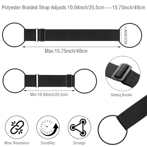3PCS Luggage Straps,Adjustable Luggage Connector Straps with Heavy-Duty Elastic Belt to Connect Two Suitcases,Add a Bag Lu...