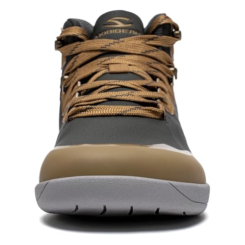 HOBIBEAR Barefoot Minimalist Shoes Womens Mens | Zero Drop | Wide Width Leather Lightweight Hiking Boots