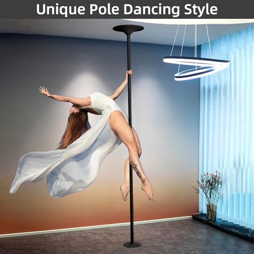 PRIOR FITNESS Premium Dance Pole Removable 45mm Spinning & Static Dancing Pole Heavy-Duty Steel Pole Dancing Pole, Adjusta...