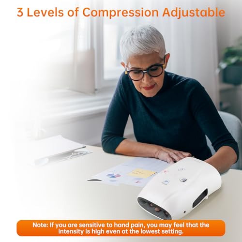 Snailax Hand Massager with Heat and Compression, for Arthritis, Carpal Tunnel and Finger Numbness, FSA Eligible, Cordless ...