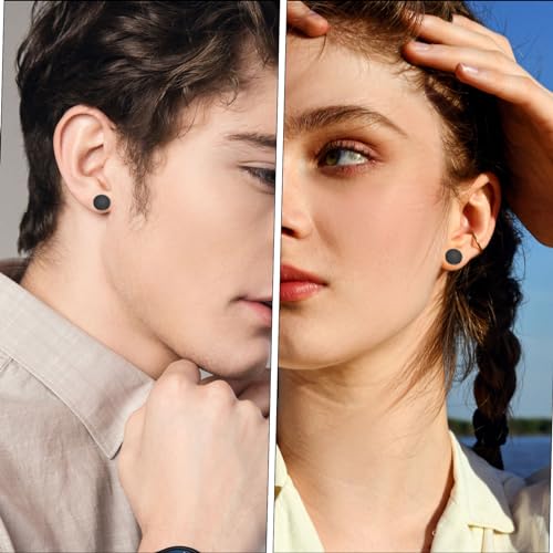 Longbeauty 18PCS 14G-00G Ear Stretching Kit Single Flat Top Gauges Plugs Surgical Steel Ear Expander Body Piercing Jewelry