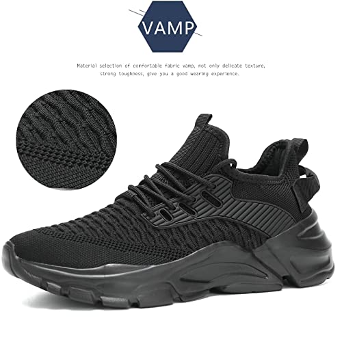 Srenket Men's Running Shoes, Non Slip, Breathable, Lightweight Fashion Sneakers, Slip Resistant Athletic Sports Walking Gy...