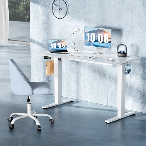 DUMOS 40 Inch Electric Standing Desk Height Adjustable, Sit to Stand Up Computer Workstations Work PC Table Home Office St...