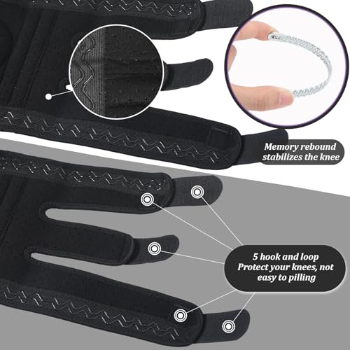 Foilswirl 1 Pcs Kids Knee Brace with Side Stabilizers Patella Gel Pads Adjustable Straps Youth Child Knee Brace Support fo...