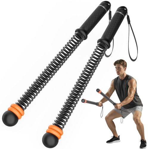 Ropeless Battle Ropes, Heavy Duty Workout Rope for Home Gym with Training Poster, Portable Arm Exerciser Rope for Strength...