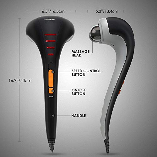 HANGSUN Handheld Neck Back Massager for Pain Relief Deep Tissue, Double Head Full Body Percussion Massage MG400 for Should...