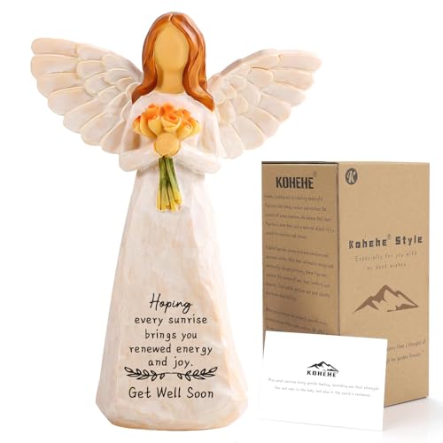Kohehe Get Well Gifts for Women,5.5'' Get Well Soon Angel Figurine,Unique Encouragement Gifts for New Mom,Grandma,Sister a...