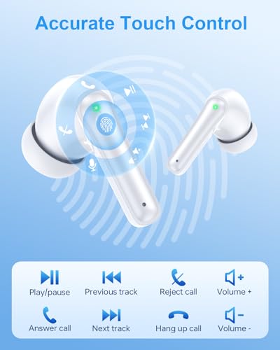 HUIFU Ear Buds Wireless Earbuds - Bluetooth Headphones 40H Playtime LED Display Deep Bass Stereo in-Ear Earphones with IPX...