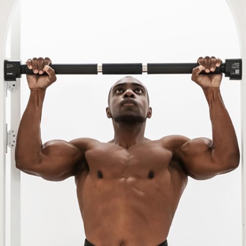 TRAHERE Doorway Pull Up Bar – No Screws, Widest Grip (26.8–32.7") | 573 lbs Capacity | Adjustable Fit for 31.88–36.61" Doo...