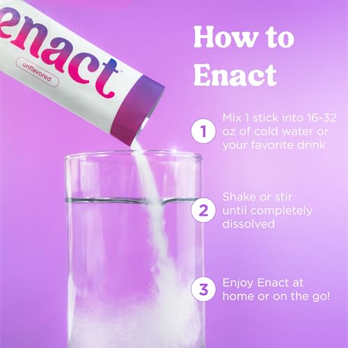 Enact Hydration Electrolyte Powder Drink Mix, Doctor-Formulated Electrolytes for POTS Support, High Sodium, No Artificial ...
