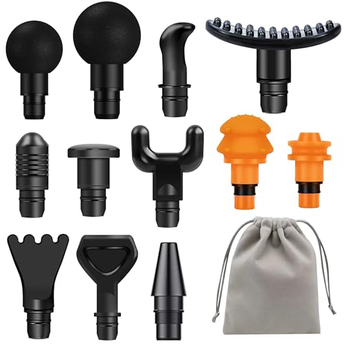 Massage Gun Attachments for Hypervolt Go, 12PCS Replaceable Massager Heads to Meet Different Needs for Deep Tissue Percuss...