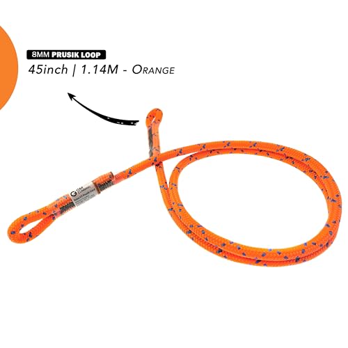 GM CLIMBING 8mm (5/16") Prusik Swen Eye-to-Eye Pre-Sewn 30 inch / 45 inch