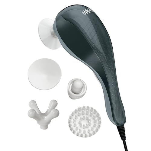 Wahl Soothing Vibration Corded Massager with 4 Attachment Heads, 2 Speed Massage Tool for Pressure & Pain Relief on The Fa...